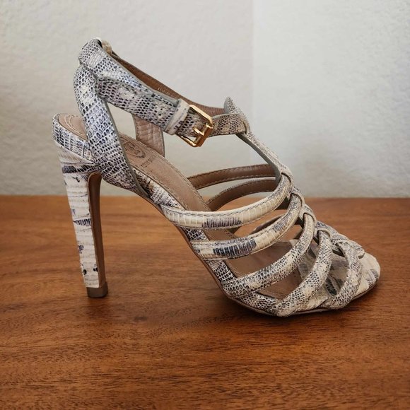 Tory Burch Charlene Snake Strappy Sandals - Size 5 - Picture 5 of 7